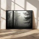 Misty Forest Wall Art Premium Canvas Print a Foggy and