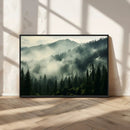 Captivating Misty Forest Wall Art Premium Canvas Print a