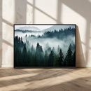 Captivating Misty Forest Wall Art Canvas, Premium Canvas