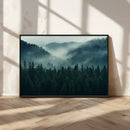 Captivating Misty Forest Wall Art Premium Canvas Print,