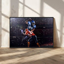 American Football Wall Art Canvas Print, Stadium Sport Wall