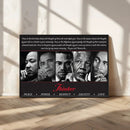 Thinker Quintet Canvas Wall Art – Martin, Obama, Malcolm X,