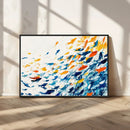 Abstract Fish Shoal Wall Art Canvas Print, Colorful Fish