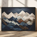 Mountain Wall Art – Modern Geometric Landscape Canvas Print,