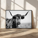 Texas Highland Cow Longhorn Canvas Print - Rustic Farmhouse by MyGreatCanvas | Canvas Wall Art Prints | Photo Prints & Wall Decor
