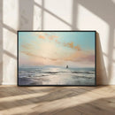 Abstract Ocean Wall Art -  Boat Wall Art Canvas Print