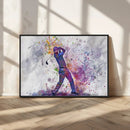 Watercolor Golf Swing Wall Art Canvas Print | Vibrant