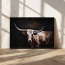 Texas Longhorn Wall Art Canvas Print | Western Ranch Decor |