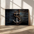 3 Panel Grunge Abstract Anchor Wall Art Canvas Print Set by MyGreatCanvas | Canvas Wall Art Prints | Photo Prints & Wall Decor