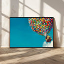 Carl Fredricksen, Up Movie Wall Art, Colorful Balloon House