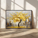 Golden Tree Canvas Print | Abstract Wall Art for Modern