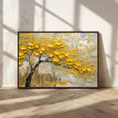 Yellow Blossom Tree Canvas Wall Art - Floral Abstract Modern