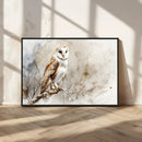 Barn Owl Wall Art | Watercolor Canvas Print | Perfect for