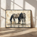 Chinese Style Abstract Black Horses Wall Art Canvas Print - by MyGreatCanvas | Canvas Wall Art Prints | Photo Prints & Wall Decor