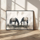 Chines Ink Style Vintage Horses Wall Art Canvas Print for by MyGreatCanvas | Canvas Wall Art Prints | Photo Prints & Wall Decor