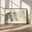 Abstract Horse Canvas Print | Modern Farmhouse Wall Art |