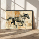 Chines Style Running Horse Western Wall Art | Farmhouse Wall