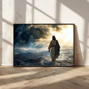 Jesus Walking Water Wall Art – Inspirational Christian