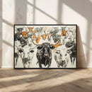 Texas Longhorn Wall Art Canvas Print – Herd Abstract Cow by MyGreatCanvas | Canvas Wall Art Prints | Photo Prints & Wall Decor