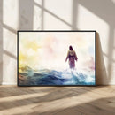 Watercolor Jesus Walking on Water Canvas Print, Christian by MyGreatCanvas | Canvas Wall Art Prints | Photo Prints & Wall Decor