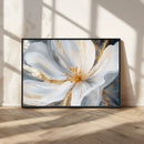 White and Gold Floral Canvas Wall Art - Framed and Ready to by MyGreatCanvas | Canvas Wall Art Prints | Photo Prints & Wall Decor