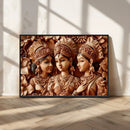 Indian Woman Statue Wall Art Canvas Print