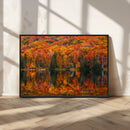 Fall Foliage Wall Art - Autumn Reflection Canvas Print,