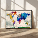 World Map Canvas Print – Framed Travel Map Wall Art for by MyGreatCanvas | Canvas Wall Art Prints | Photo Prints & Wall Decor