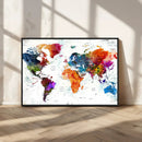 World Map Canvas Print – Framed Travel Map Wall Art for by MyGreatCanvas | Canvas Wall Art Prints | Photo Prints & Wall Decor