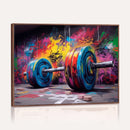 Abstract Graffiti Barbell Canvas Wall Art – Urban Fitness