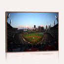 PNC Park Evening Game Triple Canvas Wall Art - Pittsburgh