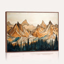 Rustic Wood Mountain Wall Art Print | Triptych Giclee Print