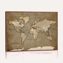 Custom Push Pin Map Canvas Print – Personalized Travel