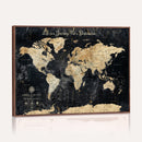 Custom Push Pin World Map Print – Personalized Canvas Wall