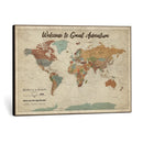 Personalized Push Pin World Map Canvas – Custom Framed by MyGreatCanvas | Canvas Wall Art Prints | Photo Prints & Wall Decor