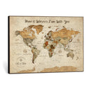 Personalized World Map Canvas Print – Custom Push Pin Framed by MyGreatCanvas | Canvas Wall Art Prints | Photo Prints & Wall Decor