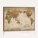 Personalized World Map Canvas Print – Framed Push Pin Travel