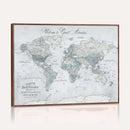Personalized Antique World Map Canvas Print – Custom Push