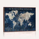 Custom Push Pin Travel Map Wall Art Canvas Print –