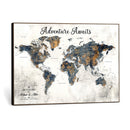 Custom Push Pin World Map Wall Art Canvas Print –