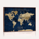 Personalized Framed Travel Tracker Map – Custom World Canvas