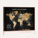 Framed Personalized Push Pin World Map – Custom Travel