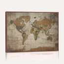 World Map Canvas Print – Framed Travel Map Wall Art for