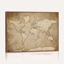 Colorful Watercolor World Map Canvas Wall Art – Framed