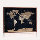Grunge Wall Art World Map Canvas Print