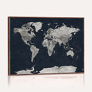 Colorful Watercolor World Map Canvas Print – Vibrant Framed
