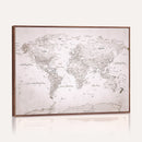 World Map Canvas Print – Detailed Map of the World Wall Art