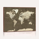 Vintage World Map Canvas Print – Framed Travel Map Wall Art