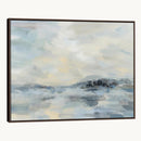 Abstract Coastal Landscape Wall Art Canvas Print – Soft Blue
