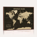 Personalized Push Pin World Map Canvas Print – Custom Travel